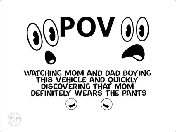 Quickly discovering that Mom definitely wears the pants